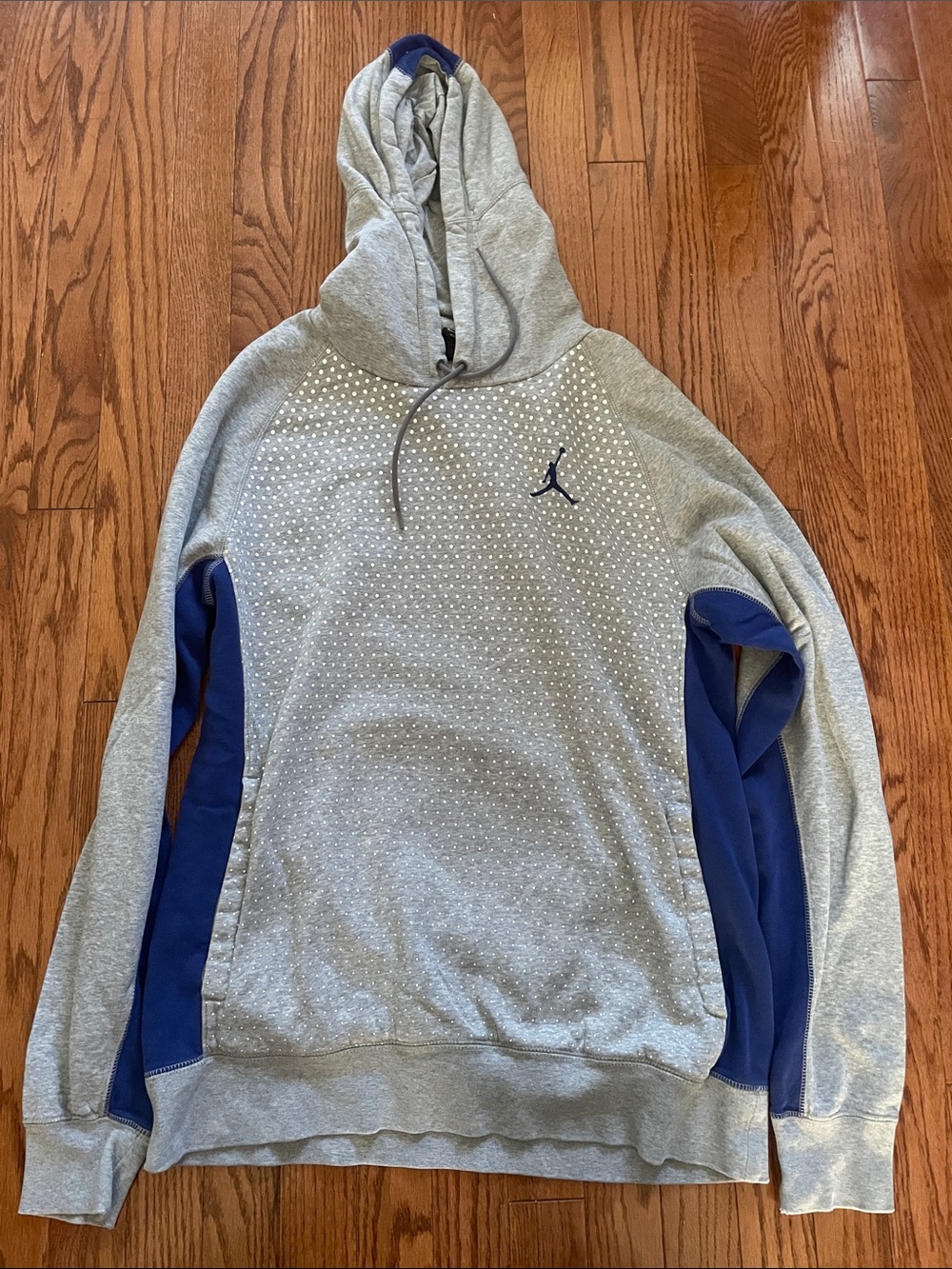 Air Jordan Heather Gray Polka Dot Hoodie Men’s Sz Medium
